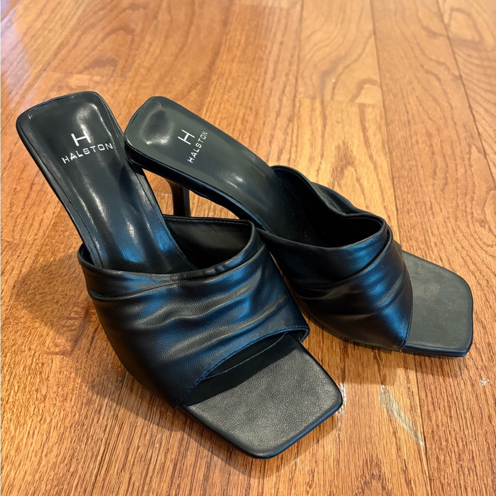 Halston Heritage Black Leather Heels